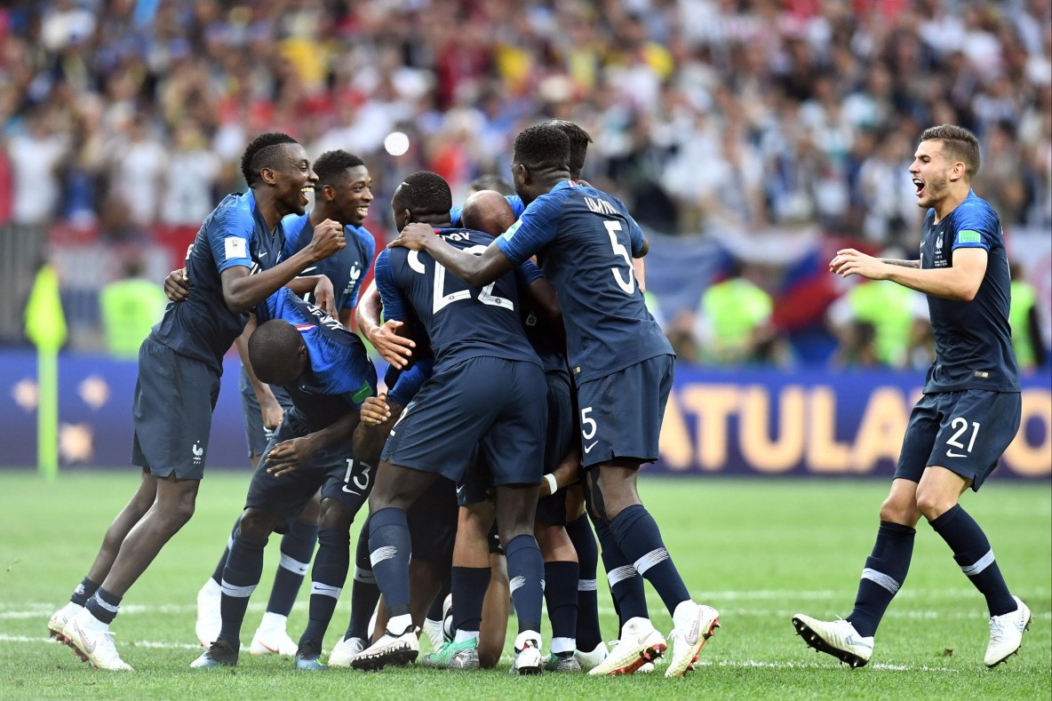 Soccer_World Cup_France team celebrate winning World Cup